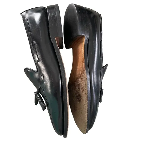 ALLEN EDMONDS 9.5D Grayson Shell Cordovan Tassel Loafer black 8217