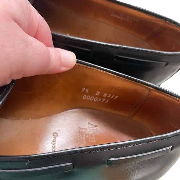 ALLEN EDMONDS 9.5D Grayson Shell Cordovan Tassel Loafer black 8217
