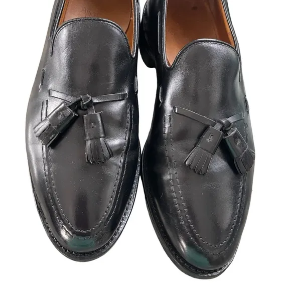 ALLEN EDMONDS 9.5D Grayson Shell Cordovan Tassel Loafer black 8217