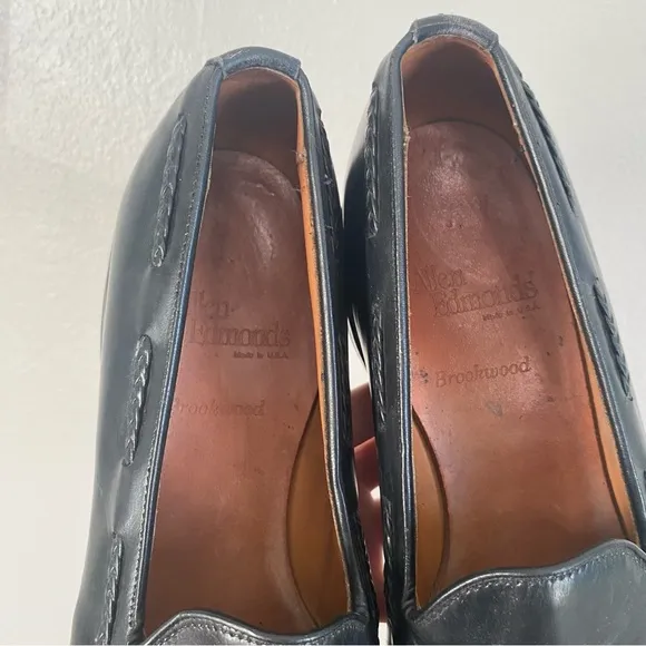 Allen Edmonds Black Brookwood Leather Tassell Loafers Size 10.5 AA