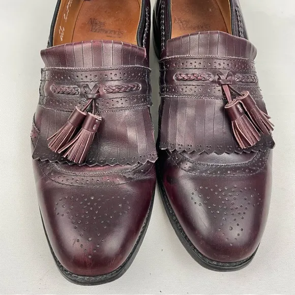 Allen Edmonds Bradenton Burgundy Brown Tassel Loafers 11