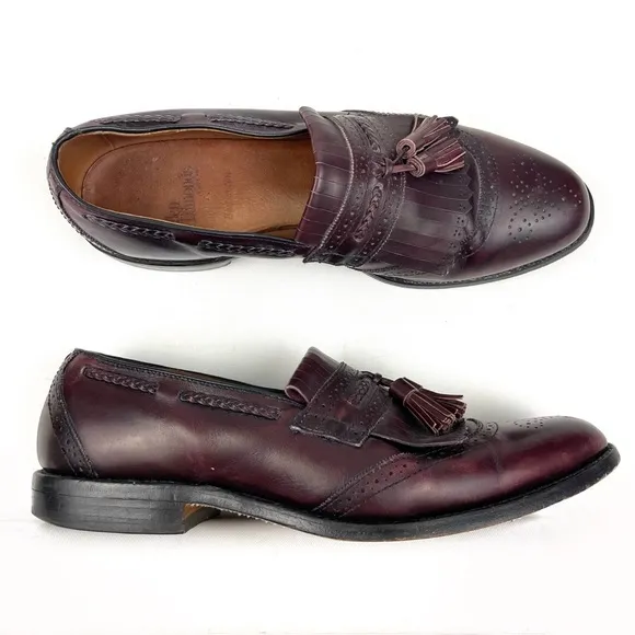Allen Edmonds Bradenton Burgundy Brown Tassel Loafers 11