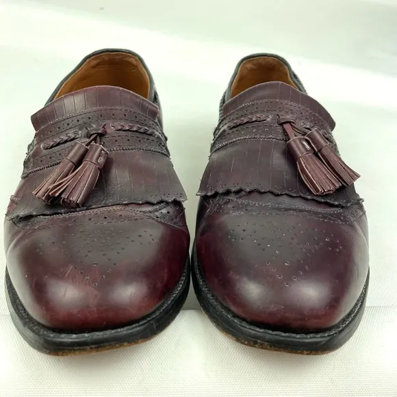 Allen Edmonds Bradenton Burgundy Brown Tassel Loafers 11