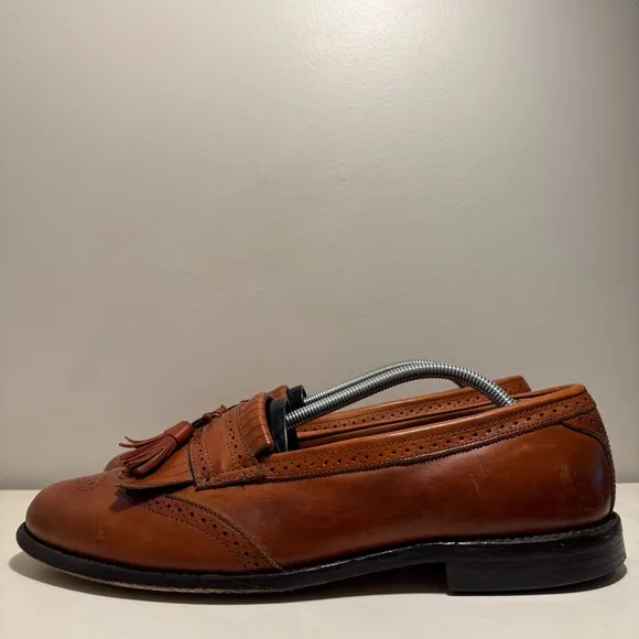 Allen Edmonds Bridgeton Men’s Size 11.5 Walnut Kiltie Tassel Loafers Leather