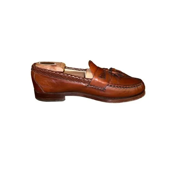 Allen Edmonds Chili Brown Maxfield Tassel Loafers Size 9