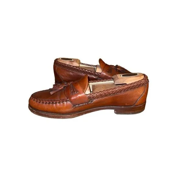 Allen Edmonds Chili Brown Maxfield Tassel Loafers Size 9