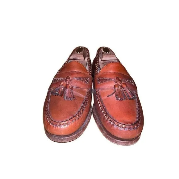 Allen Edmonds Chili Brown Maxfield Tassel Loafers Size 9