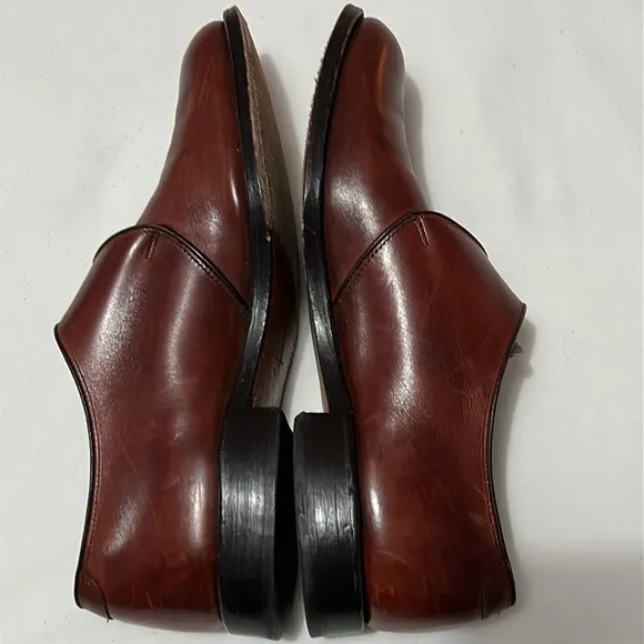 Allen Edmonds Garner Brown Leather Monk Strap Loafers