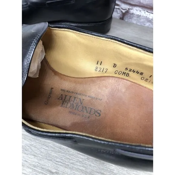 Allen Edmonds Grayson Black Leather Tassel Loafers Dress Shoes Men 11D US/44.5EU