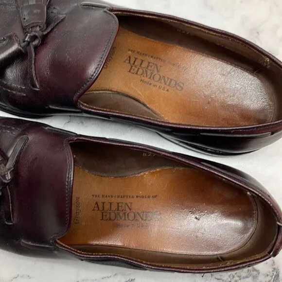 Allen Edmonds Leather Tassel Loafers 7.5