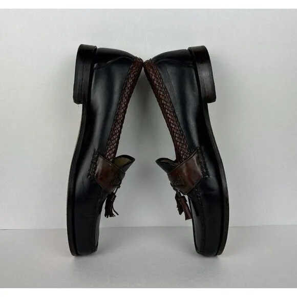 Allen Edmonds Maxfield Tassel Loafers Mens Size 11.5 Black Brown Leather USA
