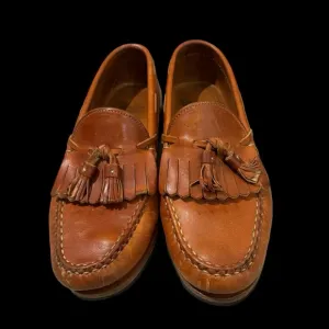 allen edmonds nashua loafers brown 9.5 d slip on leather