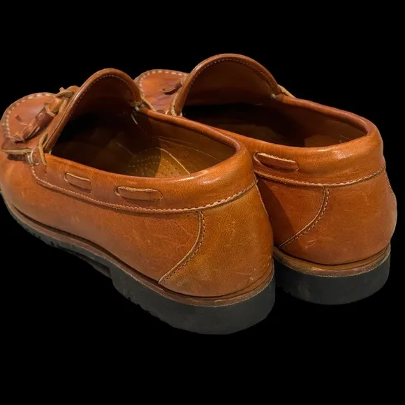allen edmonds nashua loafers brown 9.5 d slip on leather