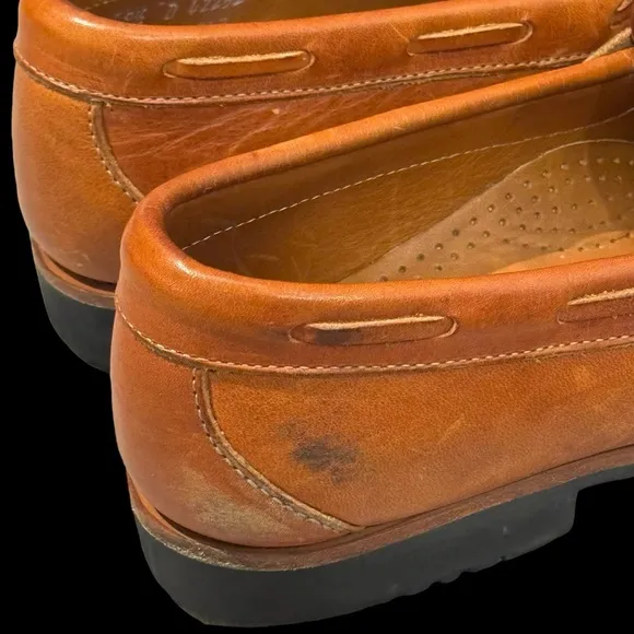 allen edmonds nashua loafers brown 9.5 d slip on leather