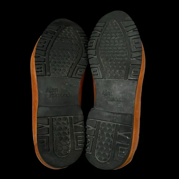 allen edmonds nashua loafers brown 9.5 d slip on leather