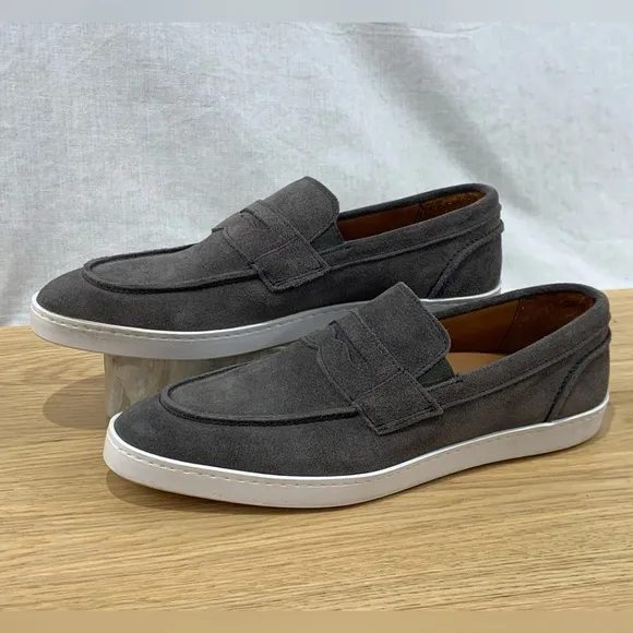 Allen Edmonds Randolph Gray Suede Leather Loafers Men’s Size 9 B (Narrow)