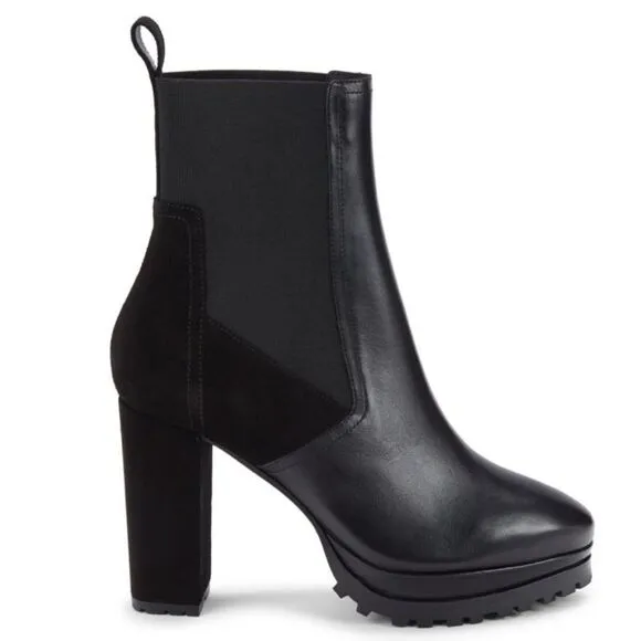 AllSaints | NEW Sahara Block Heel Leather Ankle Boots Size 7