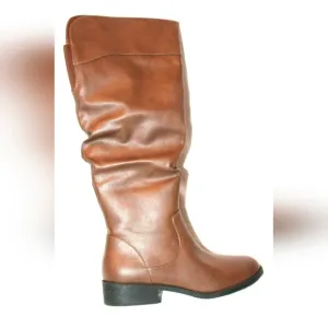 American‎ Eagle Wide Brown Tall Round Almond Toe Boots Size 8.5W
