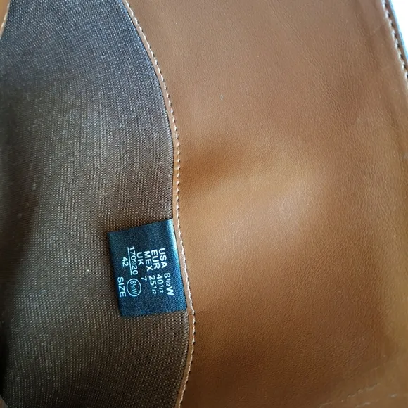 American‎ Eagle Wide Brown Tall Round Almond Toe Boots Size 8.5W