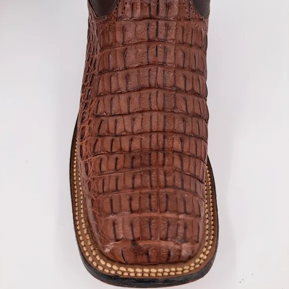 Anderson Bean Caiman western cowboy boots. Brown Women's 8 Mens 6.5
