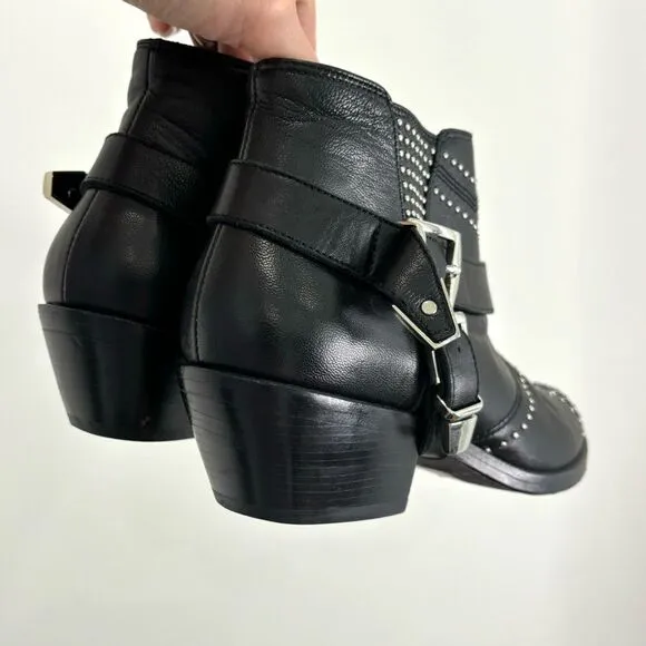Anine Bing Boots Bianca Ankle Western Studded  Boots