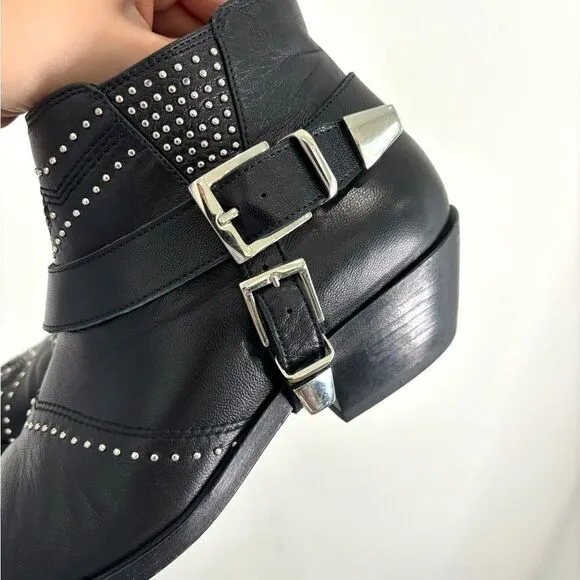 Anine Bing Boots Bianca Ankle Western Studded  Boots