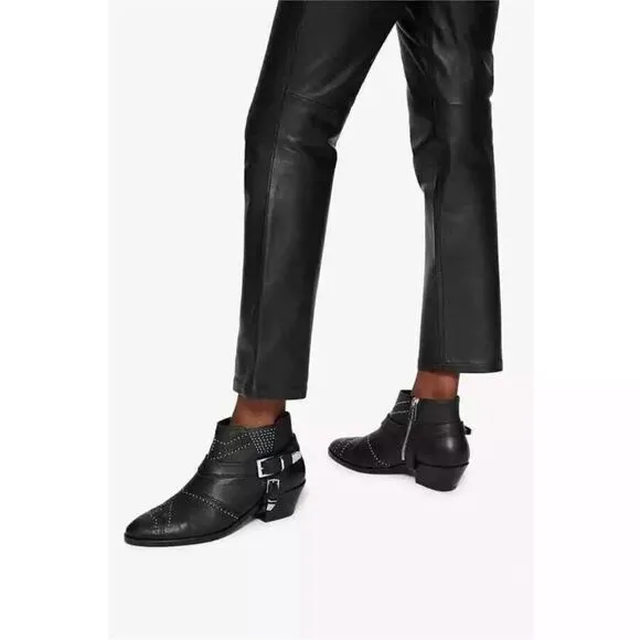 Anine Bing Boots Bianca Ankle Western Studded  Boots