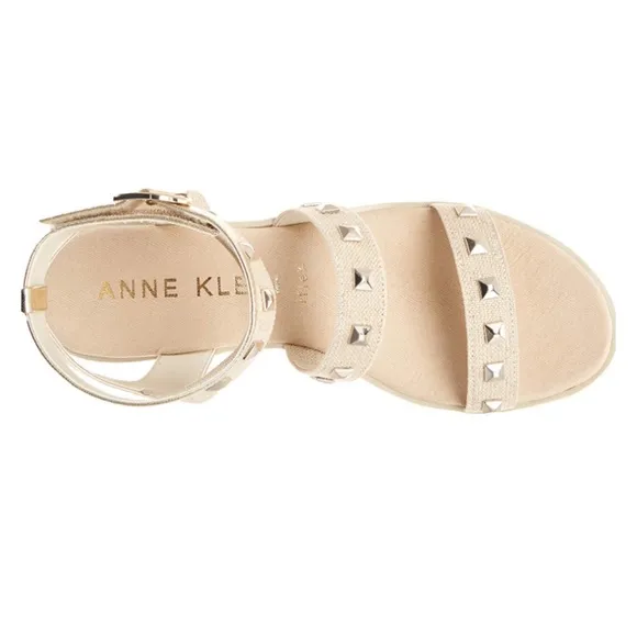 Anne Klein Studded Gold Sandals