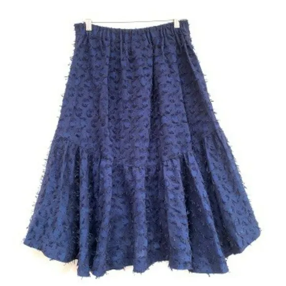 Anthropologie Maeve Miranda Textured Midi Skirt