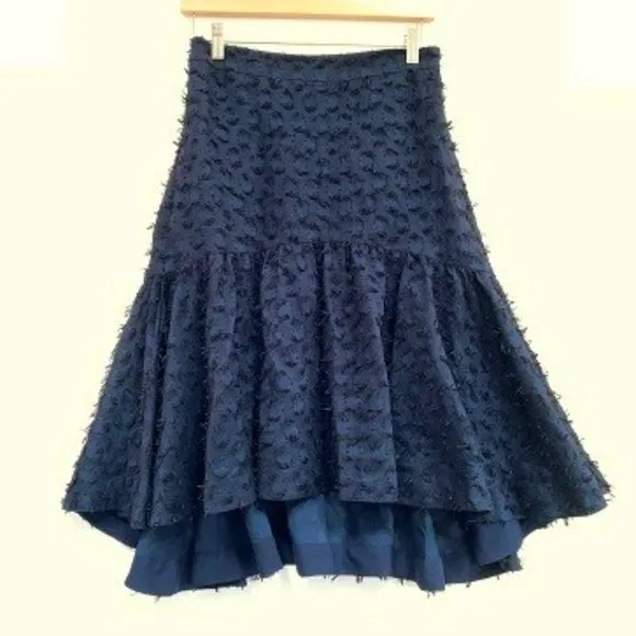 Anthropologie Maeve Miranda Textured Midi Skirt