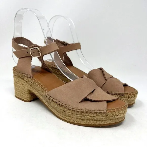 Anthropologie Naguisa Espadrille Sandals Buldo Stone Endless Summer EU 38 U.S. 8