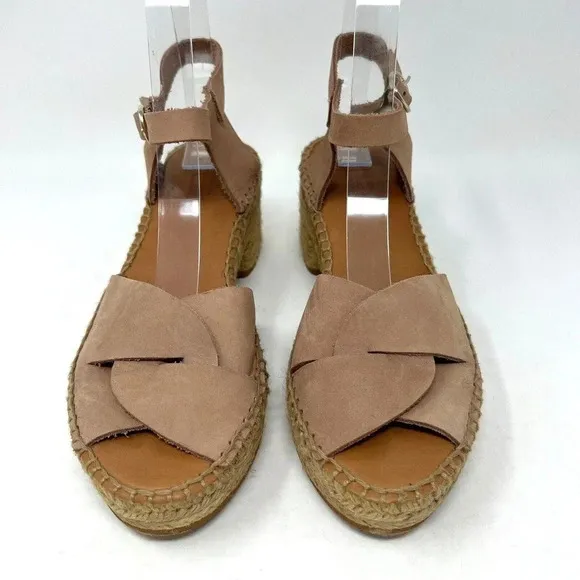 Anthropologie Naguisa Espadrille Sandals Buldo Stone Endless Summer EU 38 U.S. 8