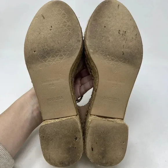 Anthropologie Naguisa Espadrille Sandals Buldo Stone Endless Summer EU 38 U.S. 8