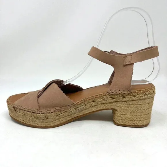 Anthropologie Naguisa Espadrille Sandals Buldo Stone Endless Summer EU 38 U.S. 8