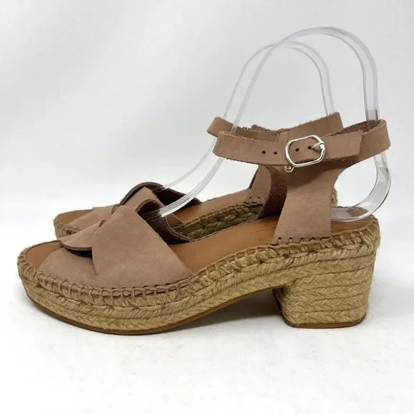 Anthropologie Naguisa Espadrille Sandals Buldo Stone Endless Summer EU 38 U.S. 8