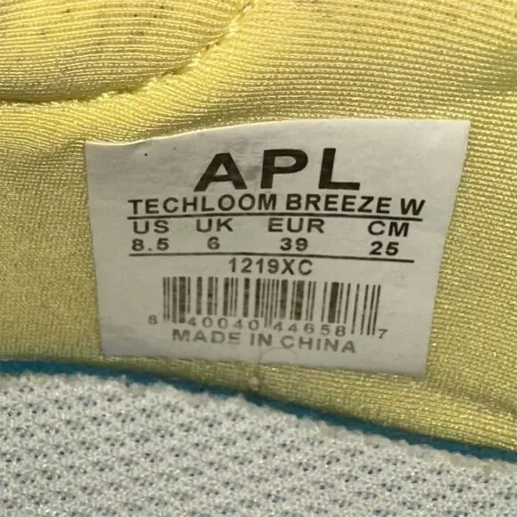 APL Women's TechLoom Performance Breeze Sneakers Bright Yellow Lightweight Shoe