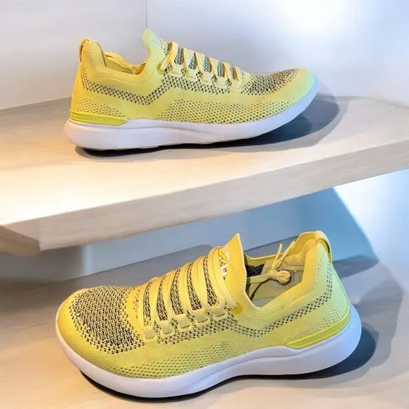 APL Women's TechLoom Performance Breeze Sneakers Bright Yellow Lightweight Shoe