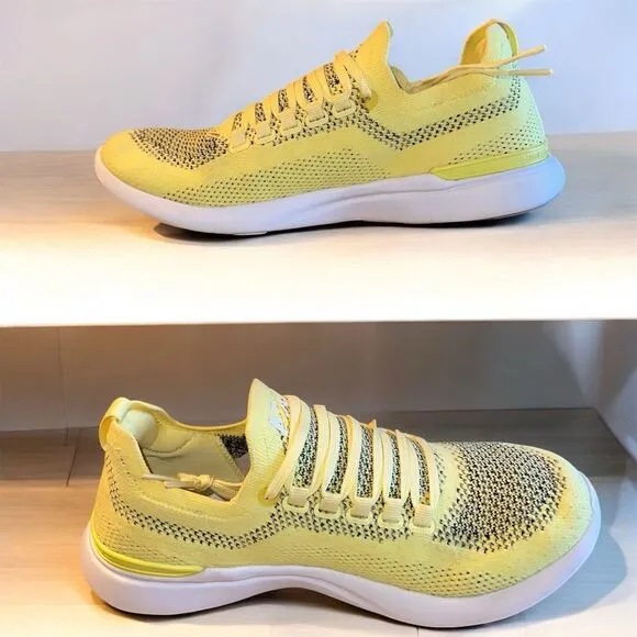 APL Women's TechLoom Performance Breeze Sneakers Bright Yellow Lightweight Shoe