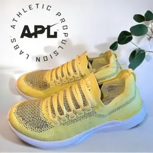 APL Women's TechLoom Performance Breeze Sneakers Bright Yellow Lightweight Shoe