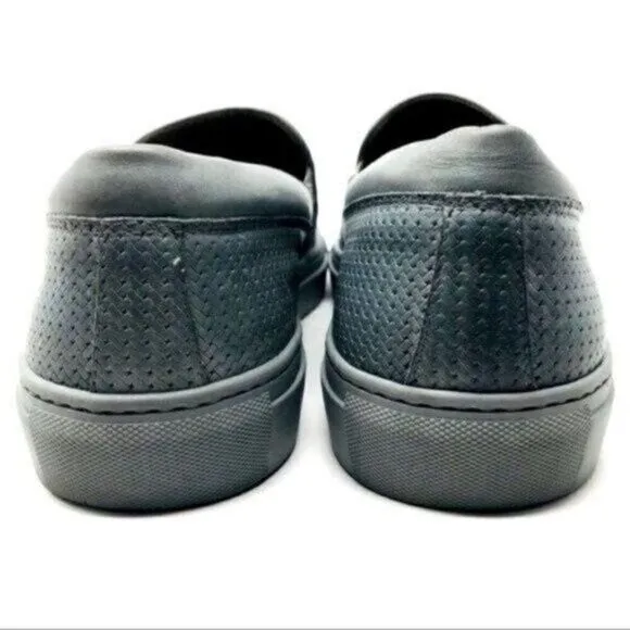 Aquatalia Anderson mens loafers Loafer 11 BoxT embossed gray leather