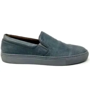 Aquatalia Anderson mens loafers Loafer 11 BoxT embossed gray leather