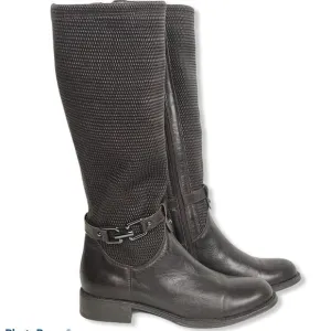 Aquatalia Riding Boots Tall Upswing    Espresso Brown Calfskin Leather 7.5