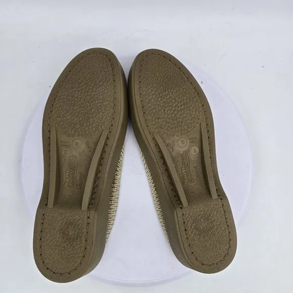 Arcopedico Shoe Women's 7 / 40 Elio Parodi Biege Knit Mesh Comfort Flats Vegan