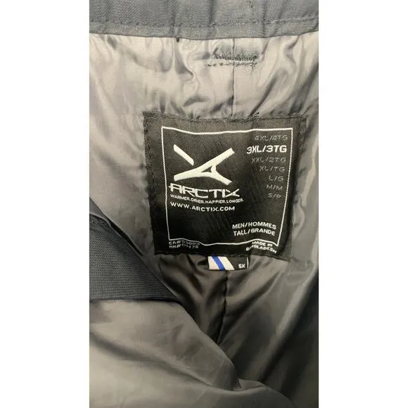 Arctix Essentials Snow Pants Men's Size 3X 48/50 Wide 34 Length Black