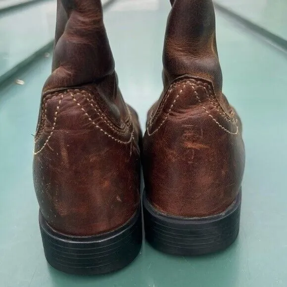 ARIAT brown and tan embroidered leather cowboy boots