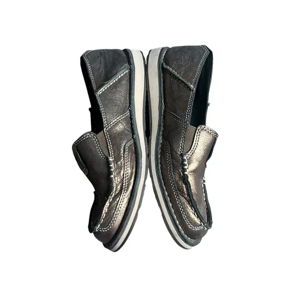 Ariat Cruiser women’s Leather Metallic Bronze slip on loafers SZ 8