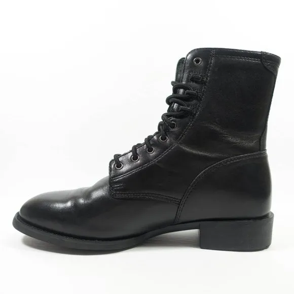Ariat Heritage Leather Lace Up Boots - Men's Size 10 EE Wide - Black