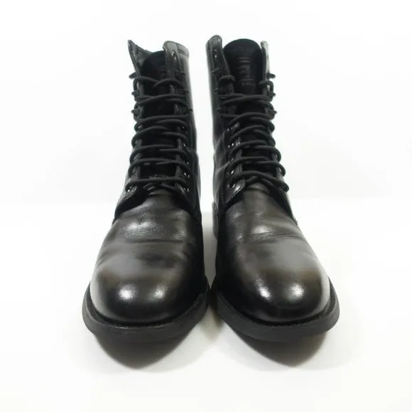 Ariat Heritage Leather Lace Up Boots - Men's Size 10 EE Wide - Black