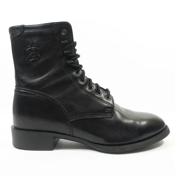 Ariat Heritage Leather Lace Up Boots - Men's Size 10 EE Wide - Black