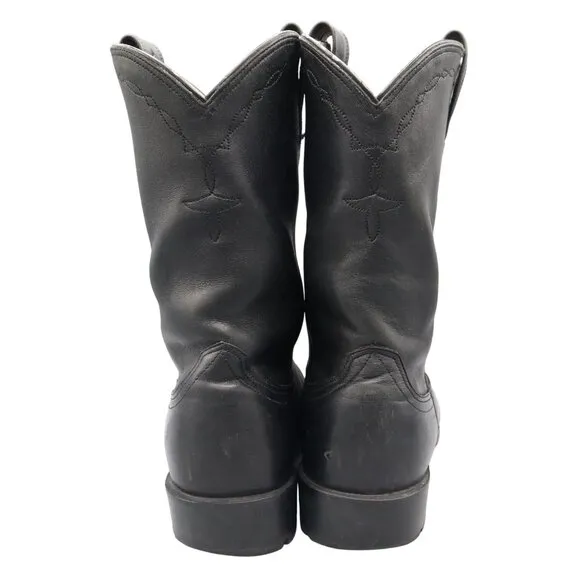 Ariat Heritage Roper Western Boots Men 10D Black Ranch Wear Leather Cowboy Rodeo